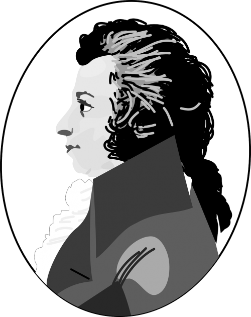Wolfgang Amadeus Mozart, Kompozitorius, Klasikinė Muzika, Genijus, Salzburg, Orčesteris, Harmonija, Austria, Muzikantas, Menininkas, Nemokama Vektorinė Grafika