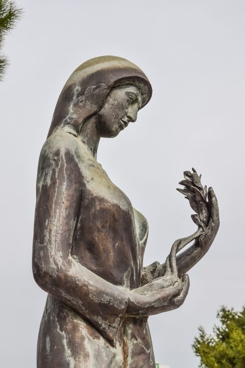 Moteris, Motina, Skulptūra, Tradicija, Parkas, Paralimni, Kipras