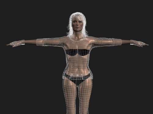 Moteris, 3D, Animacija, Modelis, Vienas