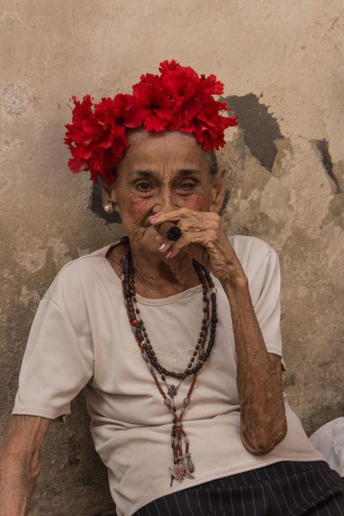 Moteris,  Cigaras,  Kuba,  Havana,  Senas,  Portretas