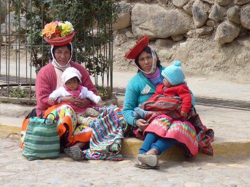 Moterys,  Vaikai,  Peru,  Tradicinis,  Gatvė