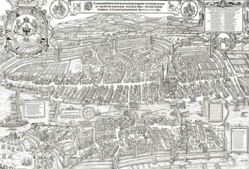 Medžio Pjovimas, Miestas, Žemėlapis, Zurich, Murerplan, Šveicarija, 1576