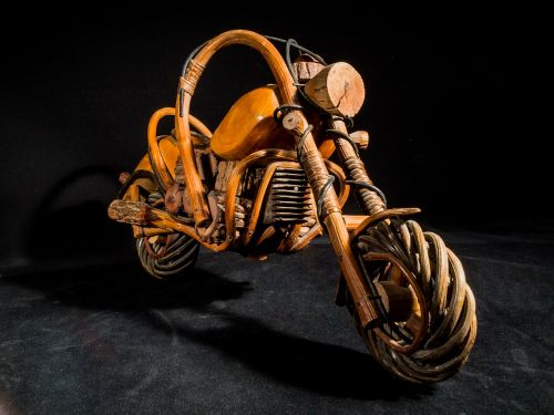 Medinis Motociklas, Medienos Modelis, Menas Iš Tailando