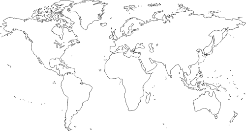 Pasaulis, Žemėlapis, Žemynas, Šalis, Geografija, Planeta, Žemė, Afrika, Asija, Europa, Australia, Amerikietis, Sienos, Nemokama Vektorinė Grafika