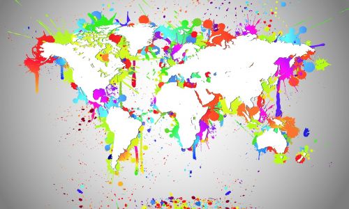 Pasaulis, Pasaulio Žemėlapis, Žemėlapis, Balta, Purslų