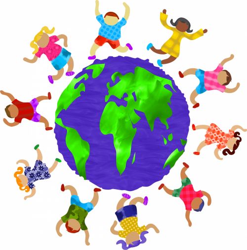 Žmonės,  Vaikai,  Vaikai,  Grupė,  Bendruomenė,  Įvairovė,  Draugai,  Pasaulis,  Visame Pasaulyje,  Internetas,  Kelionė,  Koncepcija,  Gaublys,  Žemė,  Aplink & Nbsp,  Pasaulį,  Gyvenimo Būdas,  Animacinis Filmas,  Visuotinis,  Pasaulio Vaikai
