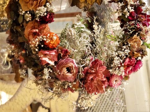 Vainikas, Džiovintos Gėlės, Apdaila, Ornamentas