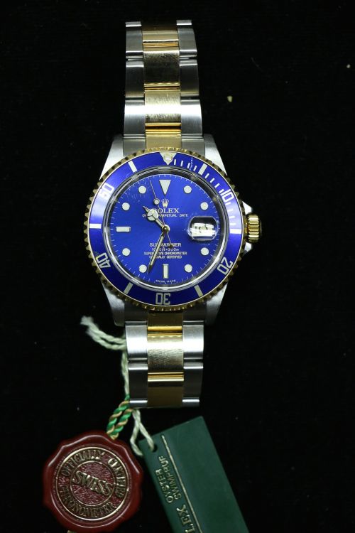 Laikrodis, Rolex, Žiūrėti, Submariner, Mėlynas, Laikrodis