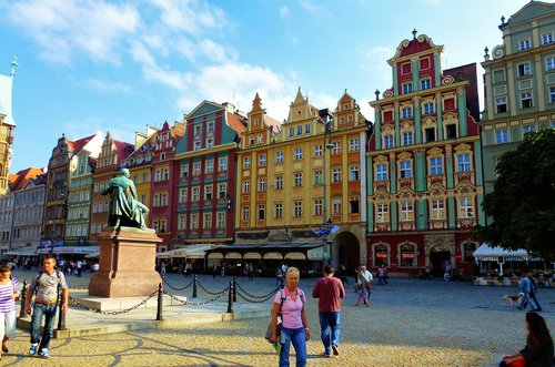 Vroclavas,  Lenkija,  Rynek,  Architektūra,  Miestas,  Kelionė,  Turizmas,  Namas,  Turistas