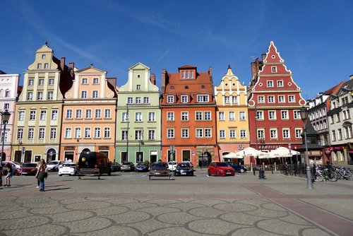 Vroclavas,  Rynek,  Didelis Žiedas,  Marketplace,  Spalvingi Namai,  Kelionė,  Architektūra