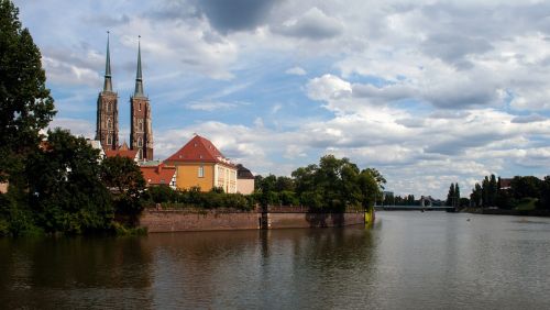 Vroclave, Bažnyčia, Upė, Arba, Senamiestis, Panorama, Istorinis Senamiestis