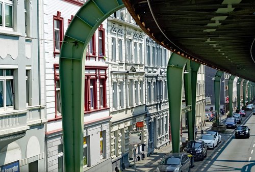 Wuppertal,  Schwebebahn,  Viadukas,  Stiebas,  Pastoliai,  Vokietija,  Geležinkelių,  Imperial Kelių