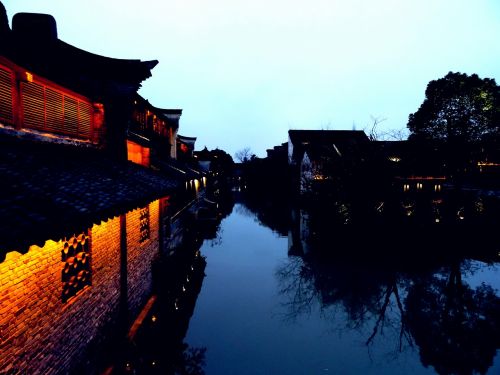 Wuzhen, Naktinis Vaizdas, Upė