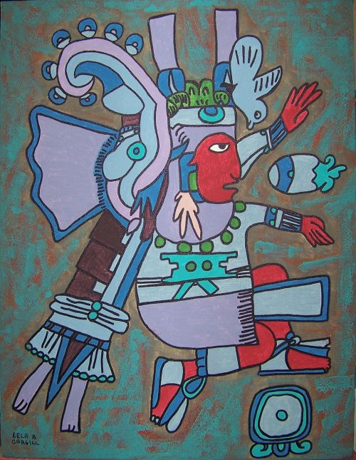 Xiuhtepuhtli, Aztec, Aztec Vandens Dievas, Aztec Dievas, Dažymas, Inca