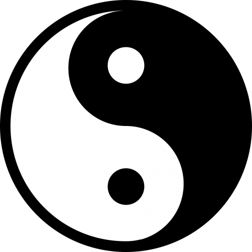 Yang, Yin, Yin Yang, Kinai, Simbolis, Geras Blogas, Nemokama Vektorinė Grafika