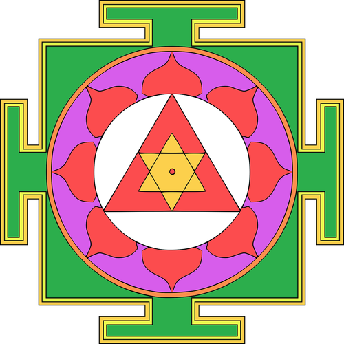 Yantra,  Mandala,  Lotus,  Modelis,  Ornamentu,  Nemokama Vektorinė Grafika,  Nemokama Iliustracijos