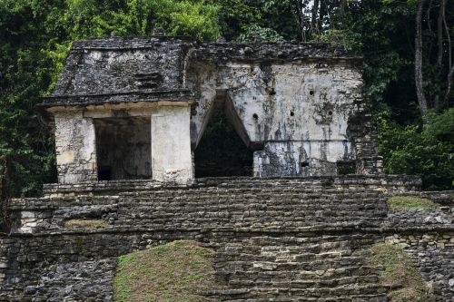 Yaxilan, Chiapas, Meksika, Maya, Griuvėsiai, Džiunglės, Archeologinė Zona