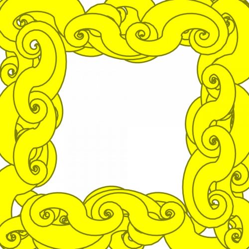 Geltona,  Arabesque,  Vaizdas,  Rėmas,  Geometrinis,  Piešimas,  Geltonas Arabesque Rėmas 2