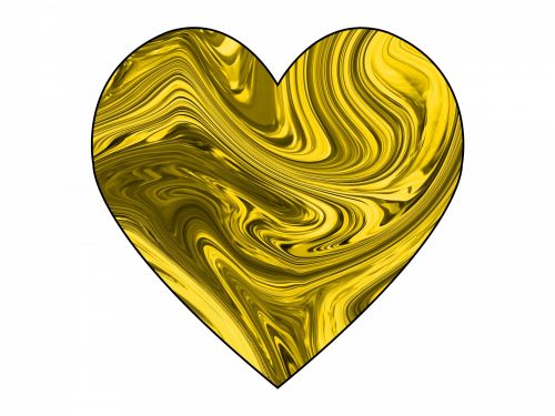 Swirly,  Deformuoti,  Širdis,  Valentine,  Valentino Diena & Nbsp,  Meilė,  Geltona,  Geltona Sūkurinė Širdis 1