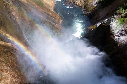 Geltonojo Akmens Nacionalinis Parkas, Mažesnis Kritimas, Krioklys, Vajomingas, Usa, Kanjonas