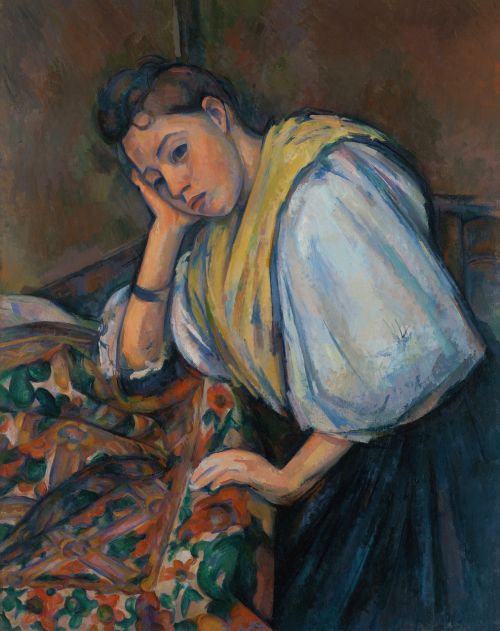 Moteris Prie Stalo, Jaunas, Ispanų, Menas, Meno Kūriniai, Prancūzų Dailininkas, Paul Cézanne, Prancūzų Kalba