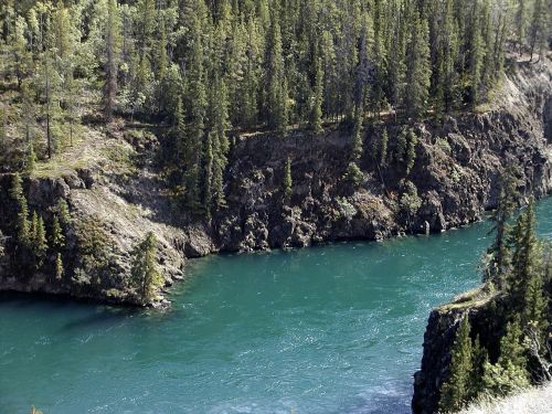 Yukon Upė, Jukono Teritorija, Kanada, Kraštovaizdis, Gamta, Vanduo