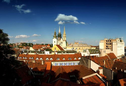 Zagrebas, Miestas, Kroatija, Europa, Kapitalas, Miestas, Orientyras, Kelionė, Miesto, Kelionės Tikslas, Istorinis, Turizmas, Katalikų, Katedra, Dangus, Istorinis, Centras, Europietis, Architektūra