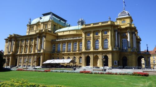 Zagrebas, Kroatija, Nacionalinis, Teatras, Architektūra, Pastatas, Neobarokas, 19-Tas Amžius, 1895