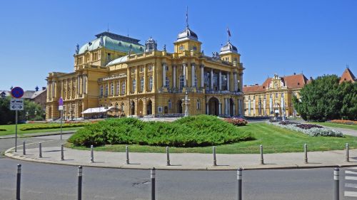 Zagrebas, Kroatija, Nacionalinis, Teatras, Architektūra, Pastatas