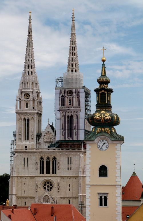 Zagrebas, Katedra, Europa, Kroatija, Architektūra, Gotika, Zagrebo Katedra