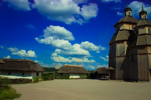 Zaporožė,  Ukraina,  Dangus,  Mėlynas,  Bažnyčia,  Vasara