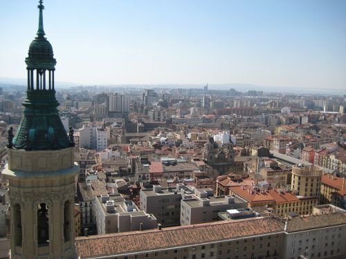 Saragosas, Ispanija, Architektūra, Europa, Pastatas, Miestas, Dangus, Miesto Panorama