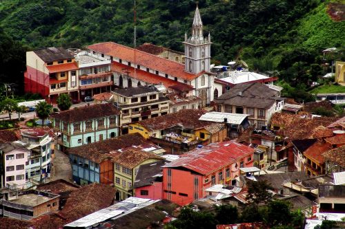 Zaruma, Ecuador, Miestas, Architektūra, Bažnyčia, Spalvinga, Katedra, Žmonės, Andes