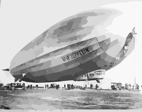 Zeppelinas, Dirižablis, Dirižablis, Gabenimas, Skristi, Balionas, Transporto Priemonė, Kelionė, Nemokama Vektorinė Grafika