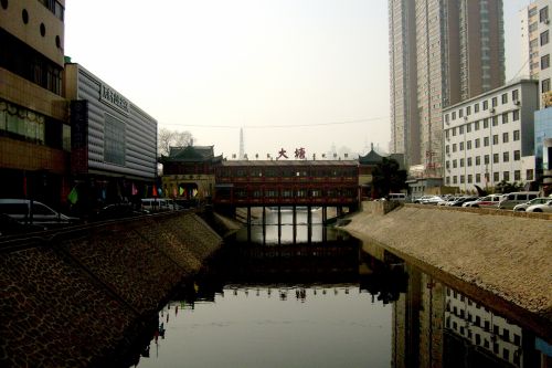 Kraštovaizdis,  Kanalas,  Vandens Kelias,  Zhengzhou,  Kinija,  Tiltas,  Zhengzhou Kanalas