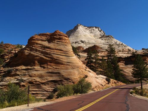 Sion Nacionalinis Parkas, Utah, Usa, Raudonas Kelias, Peizažas, Turistų Atrakcijos, Erozija, Raudonos Uolos