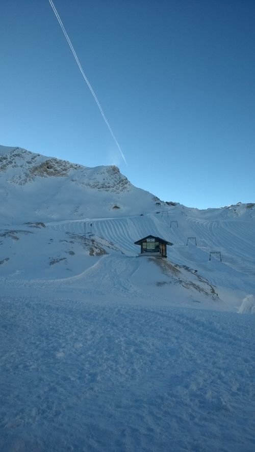 Zugspitze, Schneefernerhaus, Žiema