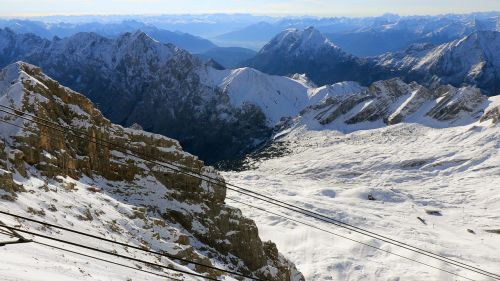 Zugspitze, Panorama, Saulės Šviesa, Kalnai, Alpės, Alpių, Alpių Kalnai, Aukštas Kalnas