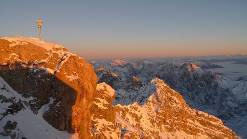 Zugspitze, Kalnas, Aukščiausiojo Lygio Susitikimas, Viršūnių Susitikimas, Sniegas, Gruodžio Mėn .
