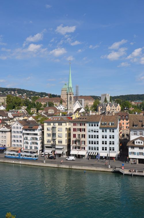 Zurich, Upė, Miestas, Šveicarija, Centro, Miesto Panorama