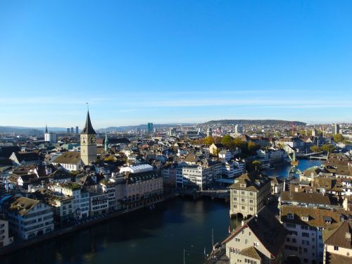 Zurich, Miestas, Oro Vaizdas, Miesto Centras